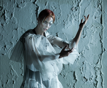 Load image into Gallery viewer, Valerj Pobega Hero Words White Short Cape