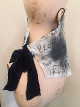 Load image into Gallery viewer, Valerj Pobega Grey/White/Black handpainted with scribbles face covering scarf
