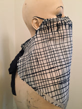 Load image into Gallery viewer, Valerj Pobega White/Black face covering scarf
