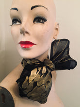 Load image into Gallery viewer, Valerj Pobega  Black and Gold Phoenix scarf
